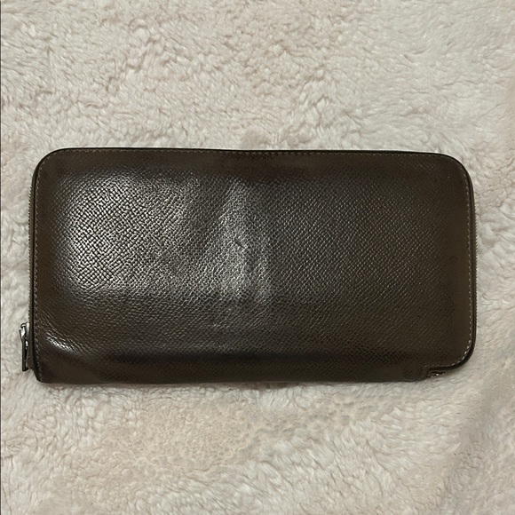 Hermes Brown Leather Zip Around Wallet France - Picture 6 of 14